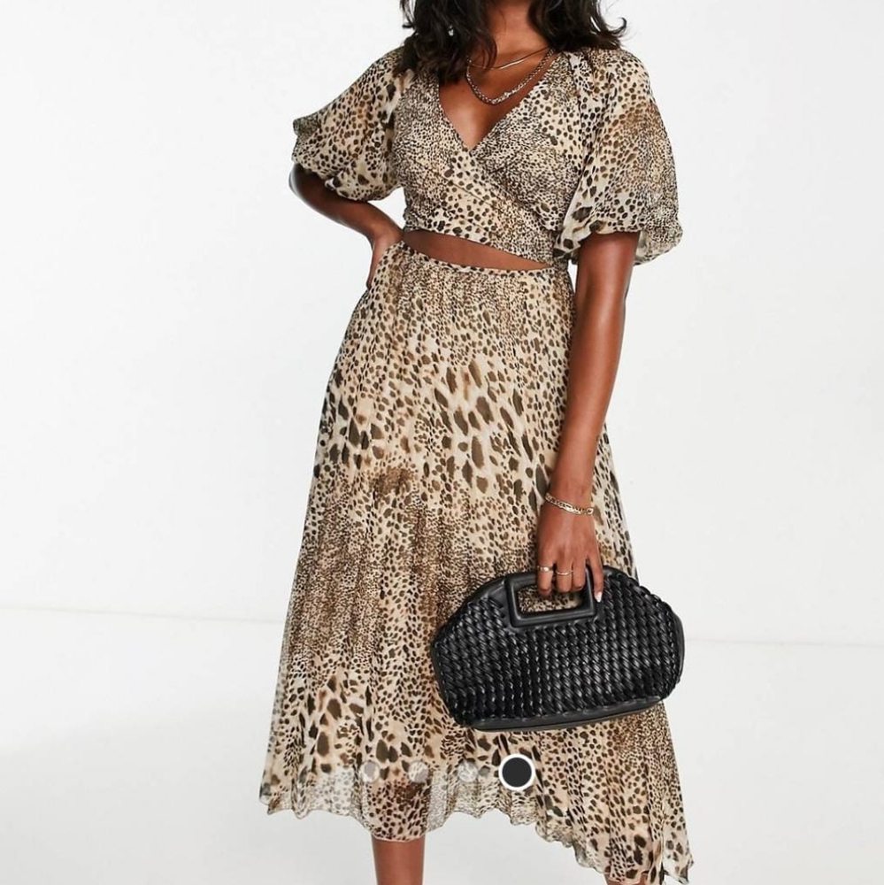 ASOS animal print midi dress